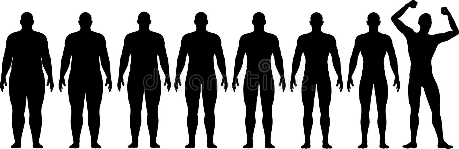 Fat To Fit before after 3D Man Weight Loss Success Stock Illustration ...