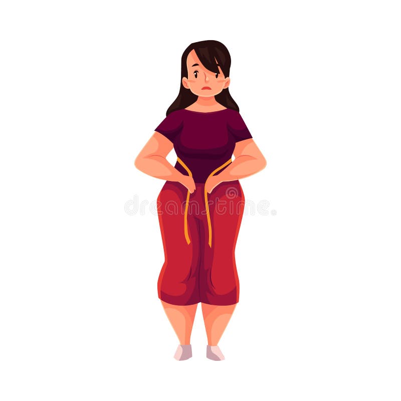 Women weight loss success Royalty Free Vector Image