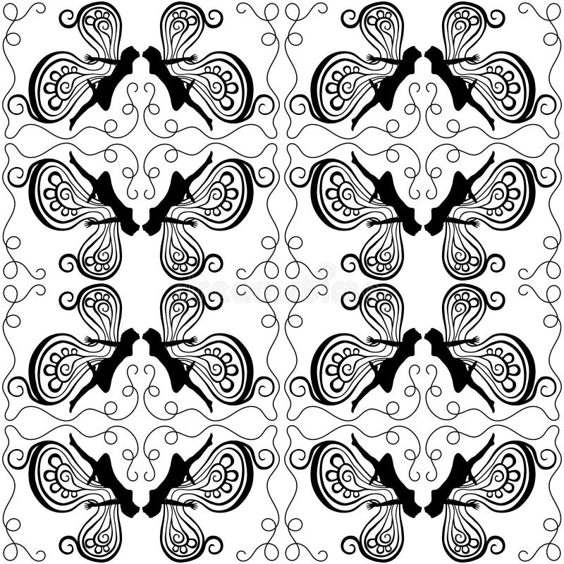 Fatati che baciano modello senza cuciture royalty illustrazione gratis Fatati che baciano modello senza cuciture royalty illustrazione gratis