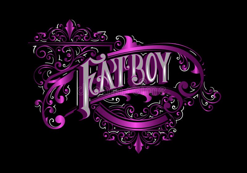 FATBOY lettering custom style design vector illustration