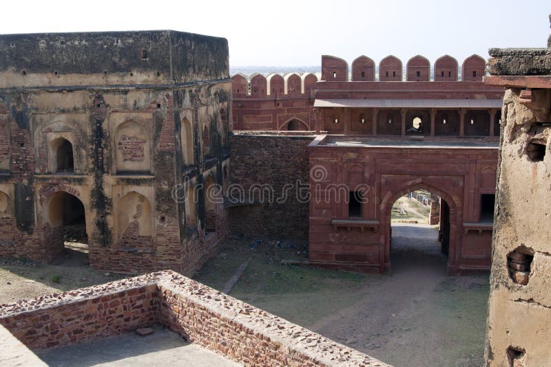 Fatehpur Sikri in Agra district, Uttar Pradesh, India. It was built by the great Mughal emperor, Akbar beginning in 1570. Fatehpur Sikri in Agra district, Uttar Pradesh, India. It was built by the great Mughal emperor, Akbar beginning in 1570.