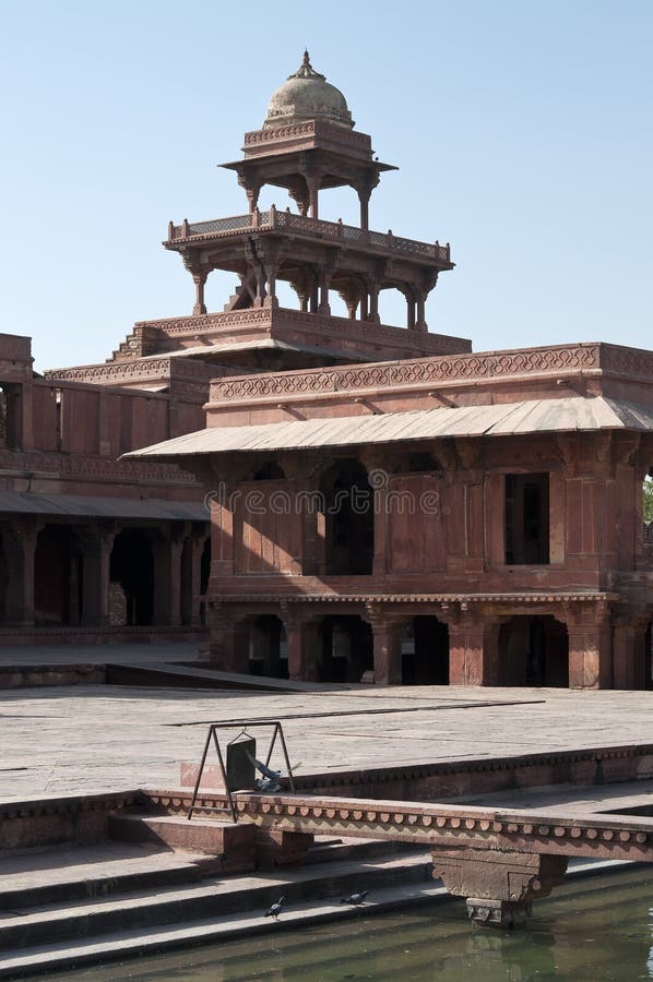 Fatehpur Sikri in Agra district, Uttar Pradesh, India. It was built by the great Mughal emperor, Akbar beginning in 1570. Fatehpur Sikri in Agra district, Uttar Pradesh, India. It was built by the great Mughal emperor, Akbar beginning in 1570.