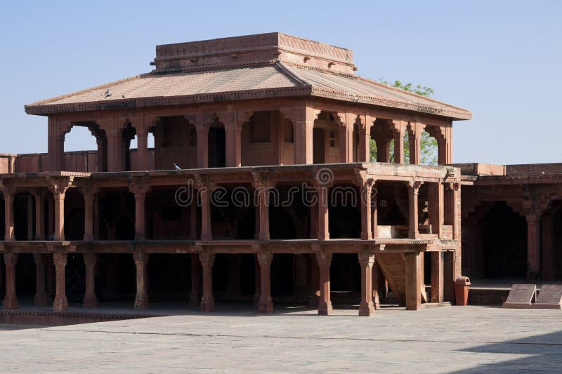Fatehpur Sikri in Agra district, Uttar Pradesh, India. It was built by the great Mughal emperor, Akbar beginning in 1570. Fatehpur Sikri in Agra district, Uttar Pradesh, India. It was built by the great Mughal emperor, Akbar beginning in 1570.