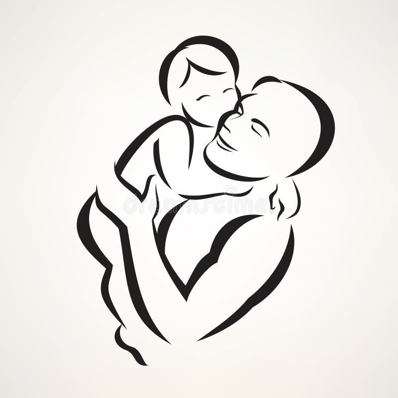 Download Father and baby stock vector. Illustration of care, logo ...