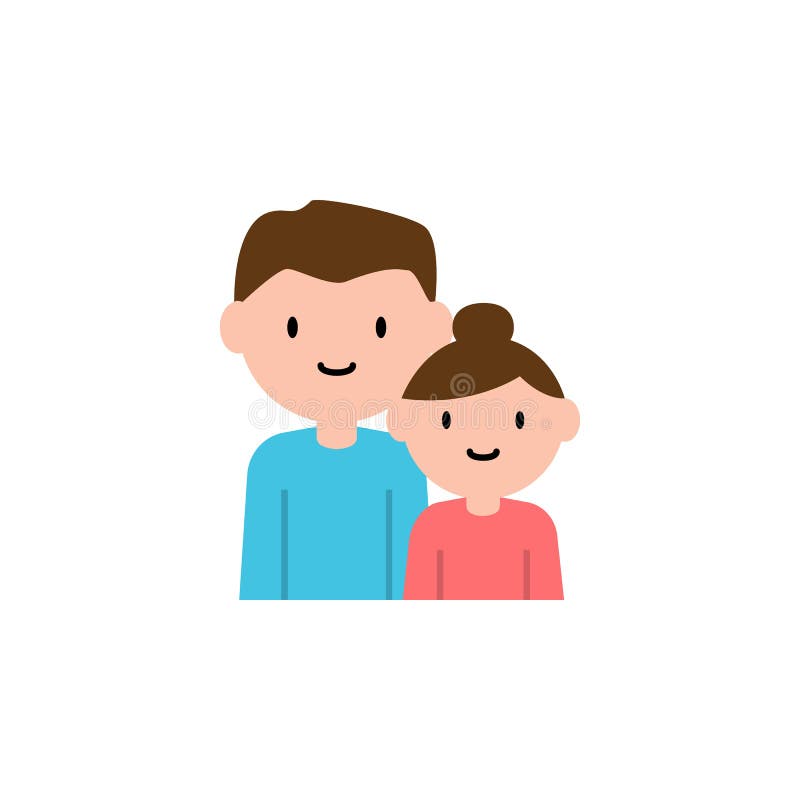 Father, Daughter Cartoon Icon. Family Icons Universal Set for Web and  Mobile Stock Illustration - Illustration of children, cute: 144491140