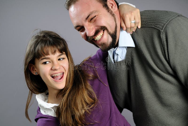 Father and daughter expressing their love