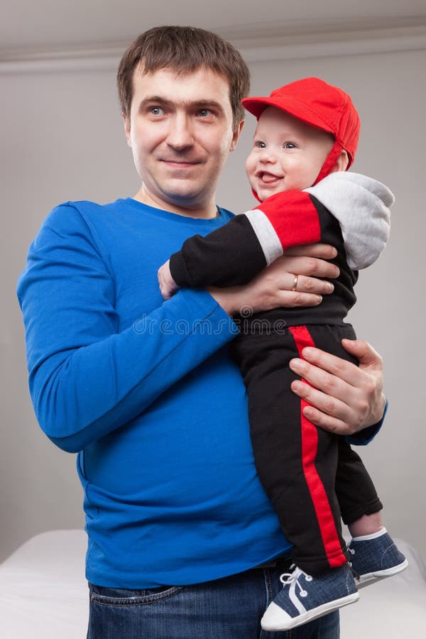 Father with his baby boy stock image. Image of cute, caucasian 30411789