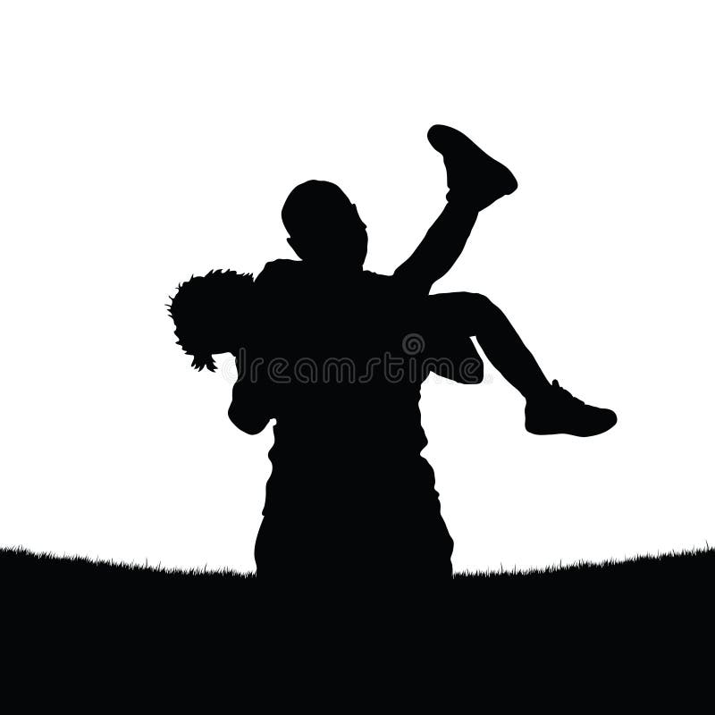 Download Father Holds A Daughter In His Arms Stock Vector ...