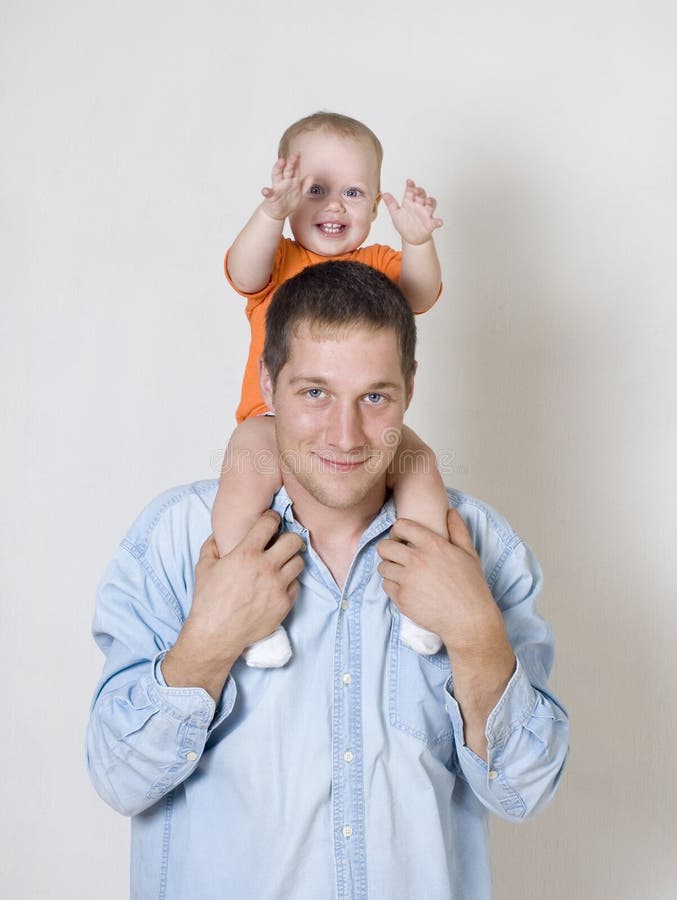The father with the kid stock photo. Image of babe, hands - 16293836
