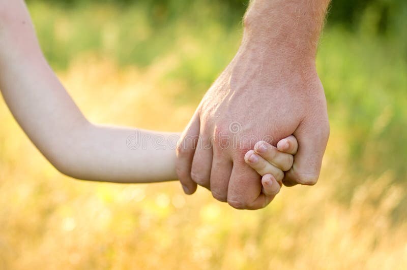 Father Lead by the Hand Son Stock Photo Image of help, family 14767148