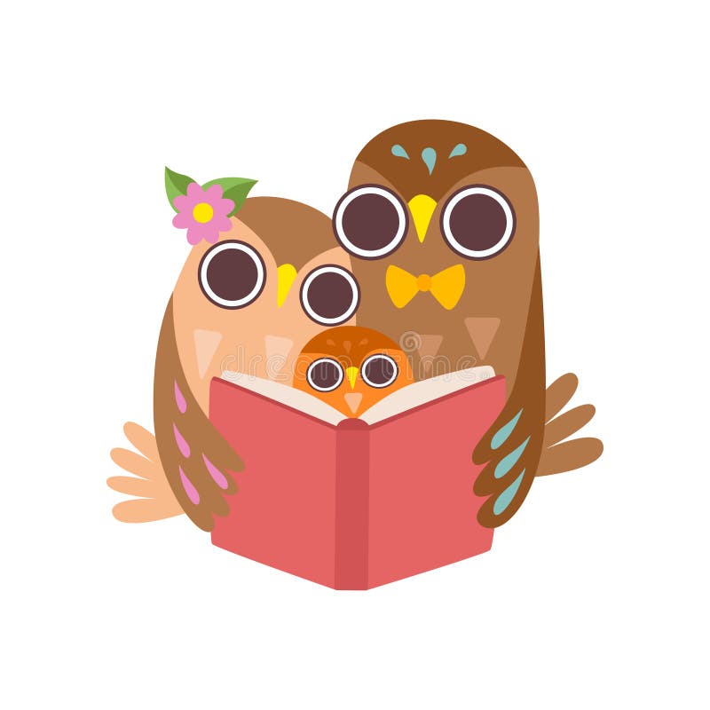 Father Owl Reading Book To His Owlet, Happy Family of Owls, Cute Cartoon Birds Characters Vector Illustration Stock Vector - Illustration of adorable, happiness: 147575709 Father Owl Reading Book To His Owlet, Happy Family of Owls, Cute Cartoon Birds Characters Vector Illustration Stock Vector - Illustration of adorable, happiness: 147575709