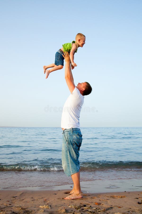 Father play with son