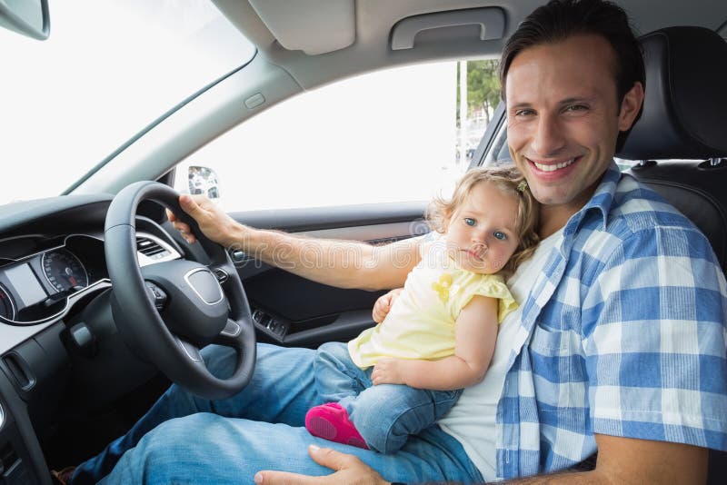Father Playing Baby Drivers Seat Stock Photos Free & RoyaltyFree