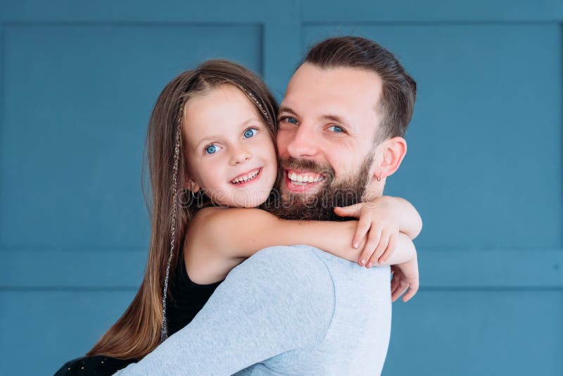 Father love girl family bond relationship hug