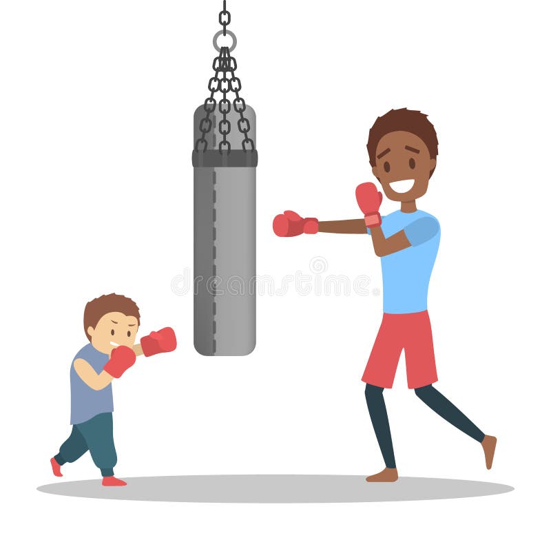 Boxing among Young Teen. Kids Boxing, Kickboxing Children. Children ...