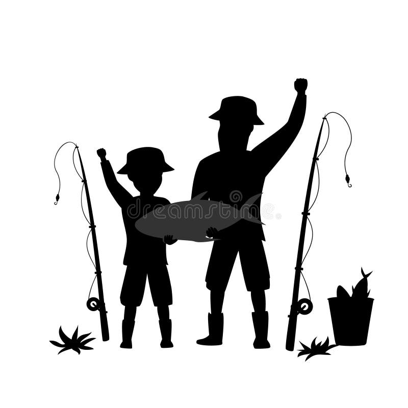 https://thumbs.dreamstime.com/b/father-son-fishing-cartoon-vector-illustration-silhouette-scene-113664832.jpg