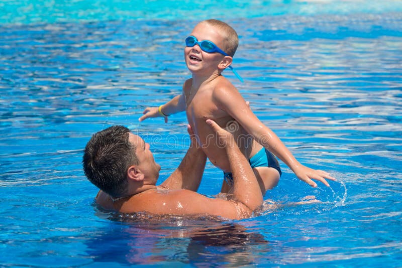 A joy day in the pool and sun