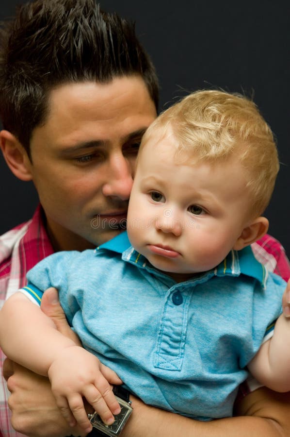 Father and son portrait stock image. Image of cute, daddy - 15955711