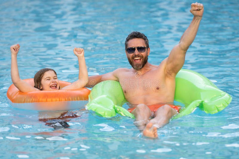218 Father Son Floating Pool Stock Photos - Free & Royalty-Free Stock ...