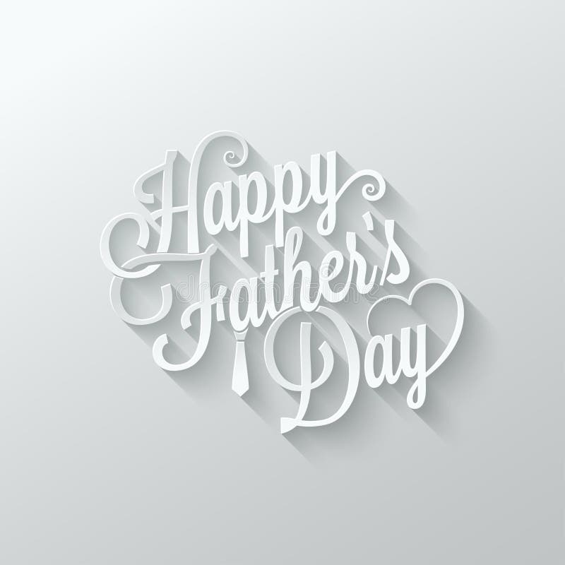 Fathers day cut paper lettering background