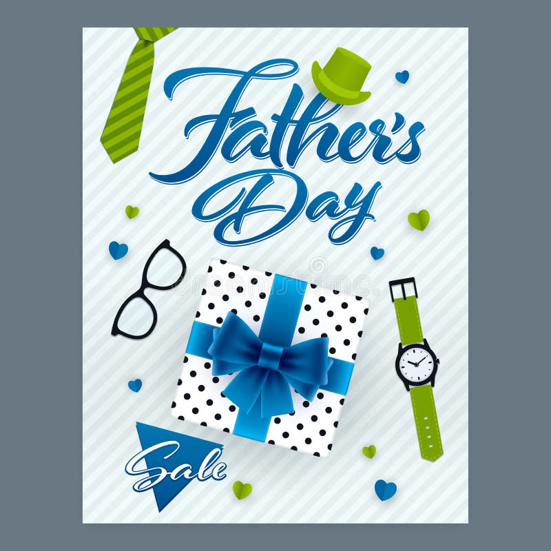 Fathers Day sale vertical ornate banner vector illustration Fathers Day sale vertical ornate banner vector illustration