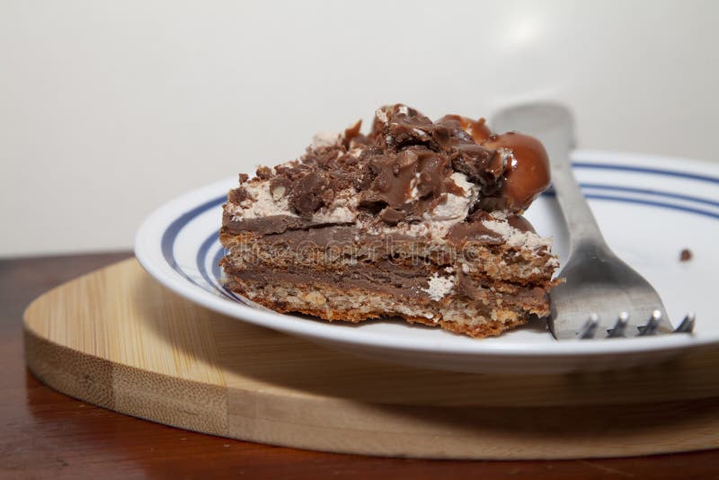 Bolo De Chocolate Durante a Temporada De Futebol Foto de Stock