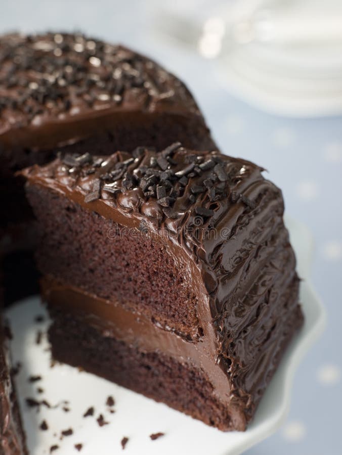 Slice Of Chocolate Fudge Cake. Slice Of Chocolate Fudge Cake.