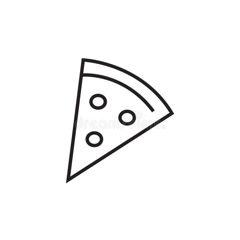 Fatia De PIZZA, Desenho Linear Simples Em Um Fundo Branco, Pizza, ROCA  EDITÁVEL Comida Saborosa Ilustração Stock - Ilustração de fundo, isolado:  164923628