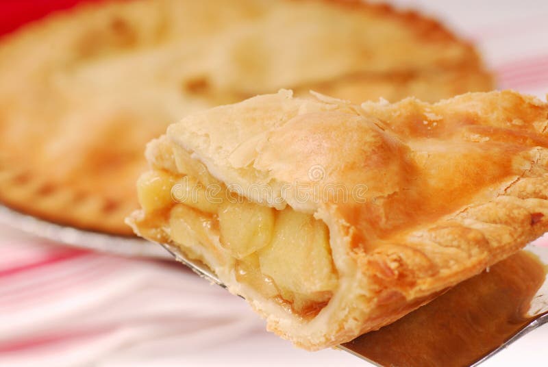 Fatia de torta de maçã fotografia de stock