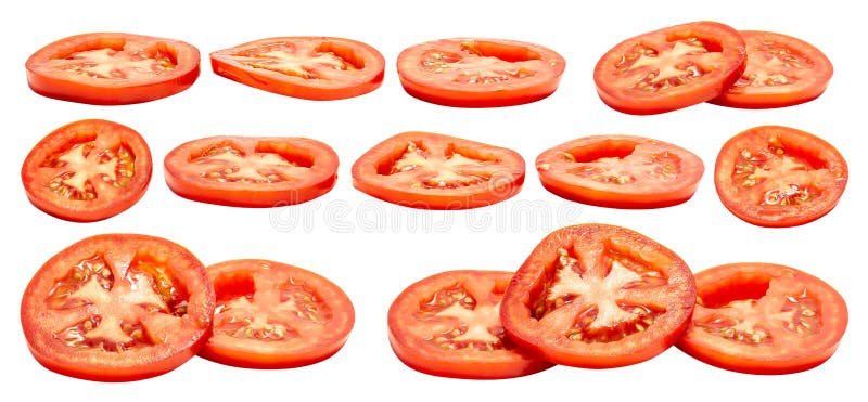 Fatia do tomate isolada