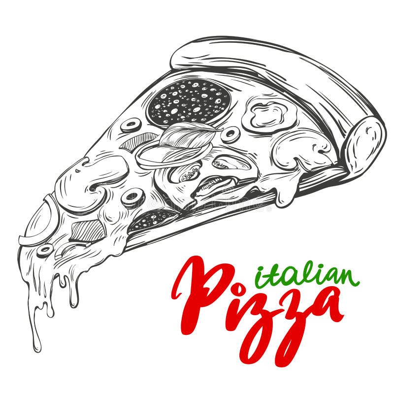 pic Fatia De Pizza Desenho Preto E Branco Png fatia italiana da pizza molde do