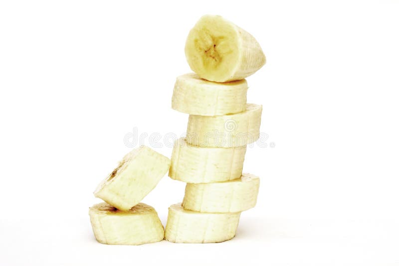 Fatias empilhadas da banana