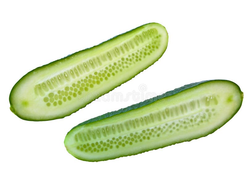 Fatias isoladas do pepino fotos de stock royalty free Fatias isoladas do pepino fotos de stock royalty free