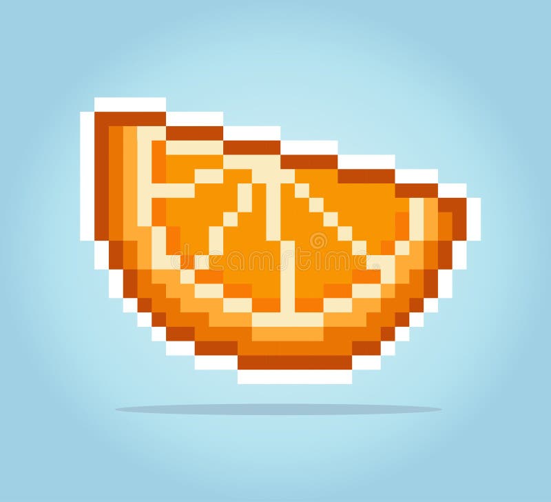 Ícone Laranja De Arte Em Pixel 32x32 Pixels Ilustração do Vetor