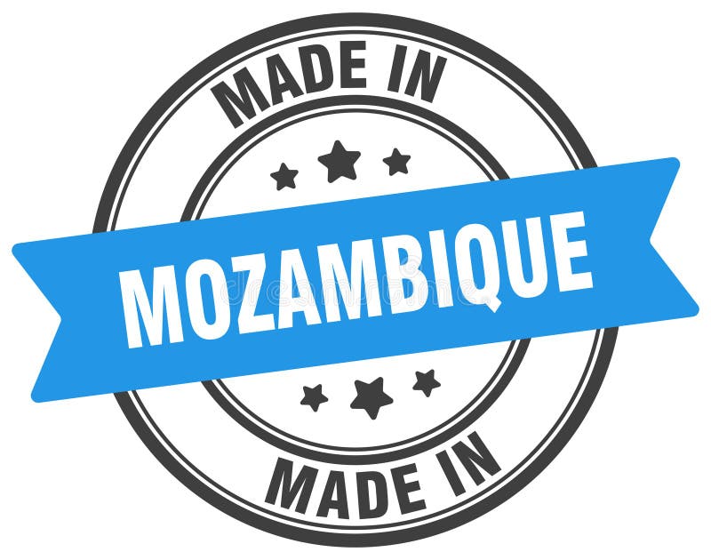 Fatto in Mozambico, segno rotondo. Fatto in Mozambico illustrazione vettoriale