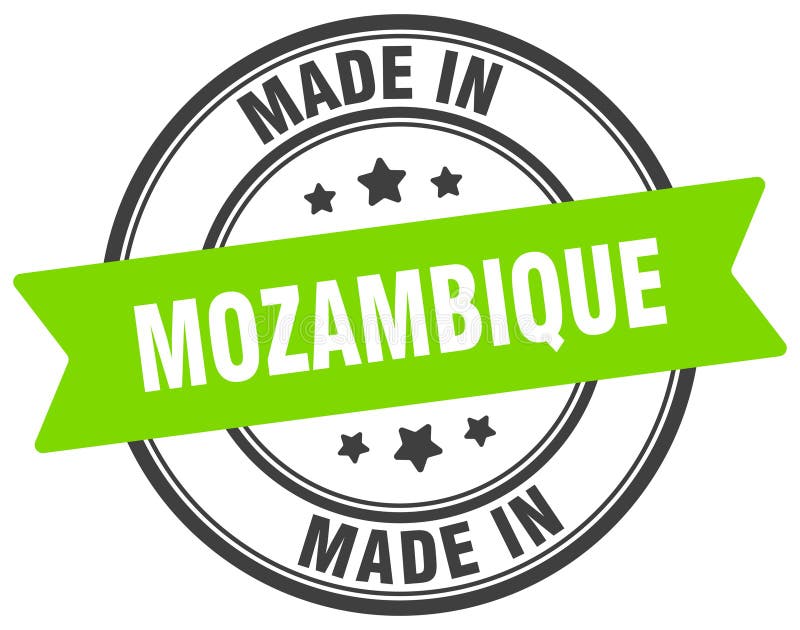 Fatto in Mozambico, segno rotondo. Fatto in Mozambico illustrazione vettoriale