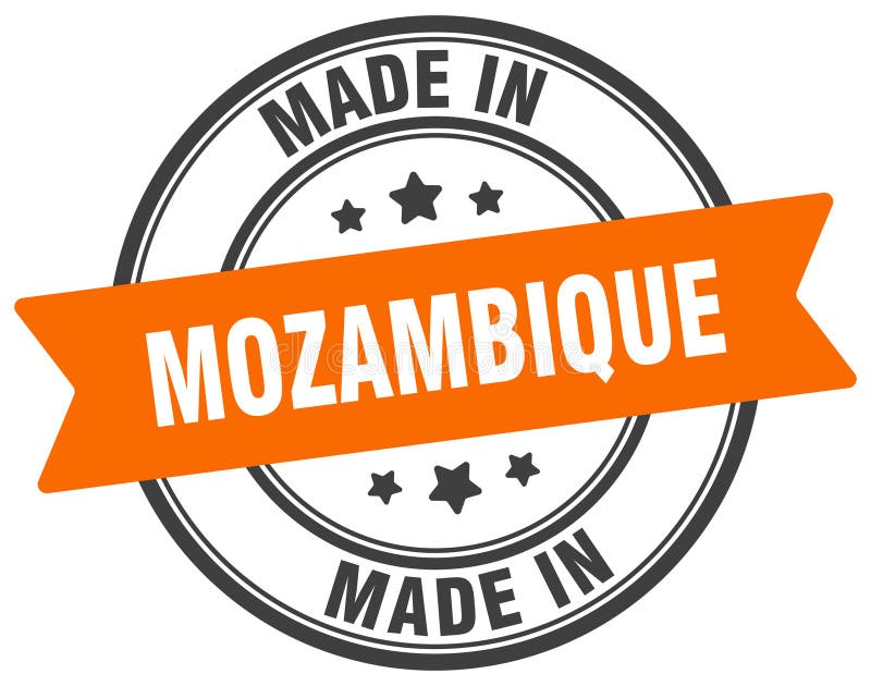 Fatto in Mozambico, segno rotondo. Fatto in Mozambico illustrazione di stock