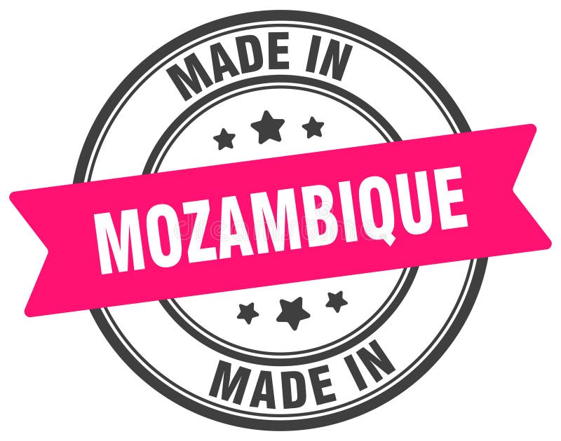 Fatto in Mozambico, segno rotondo. Fatto in Mozambico illustrazione vettoriale