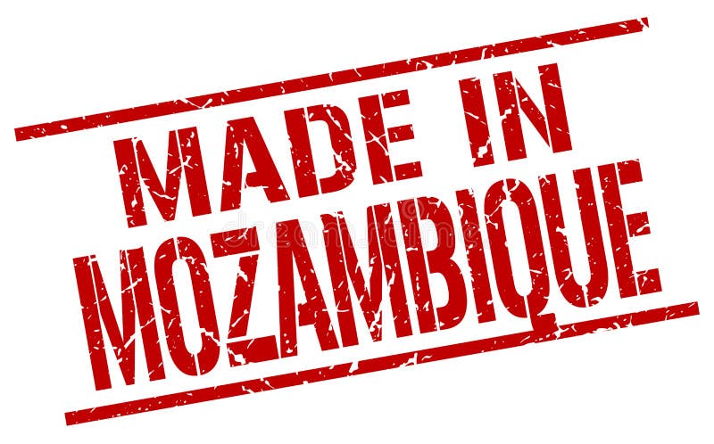 Fatto nel bollo del Mozambico royalty illustrazione gratis