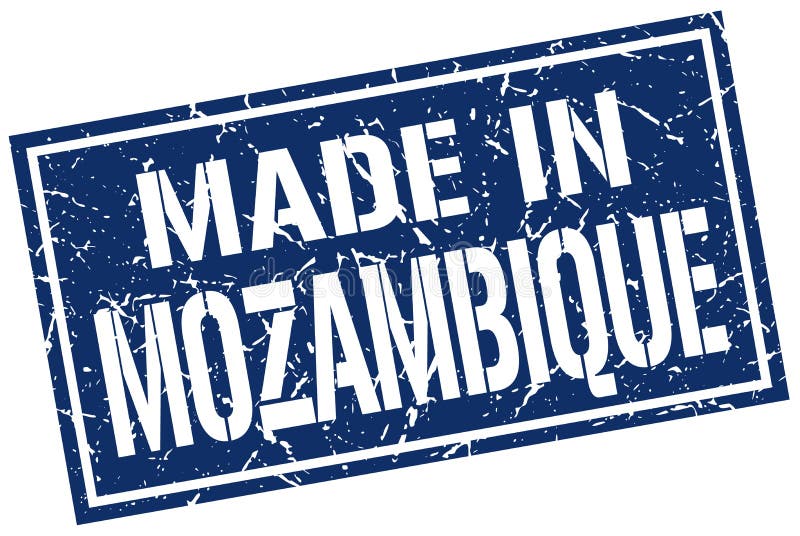 Fatto nel bollo del Mozambico illustrazione di stock