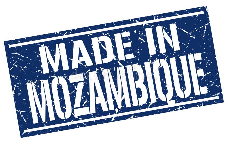 Fatto nel bollo del Mozambico illustrazione vettoriale