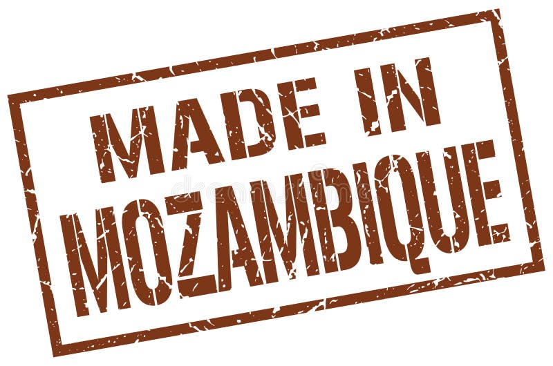 Fatto nel bollo del Mozambico royalty illustrazione gratis