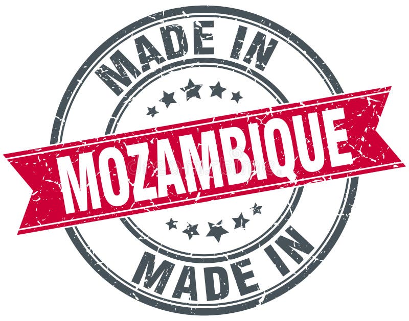 Fatto nel bollo del Mozambico royalty illustrazione gratis