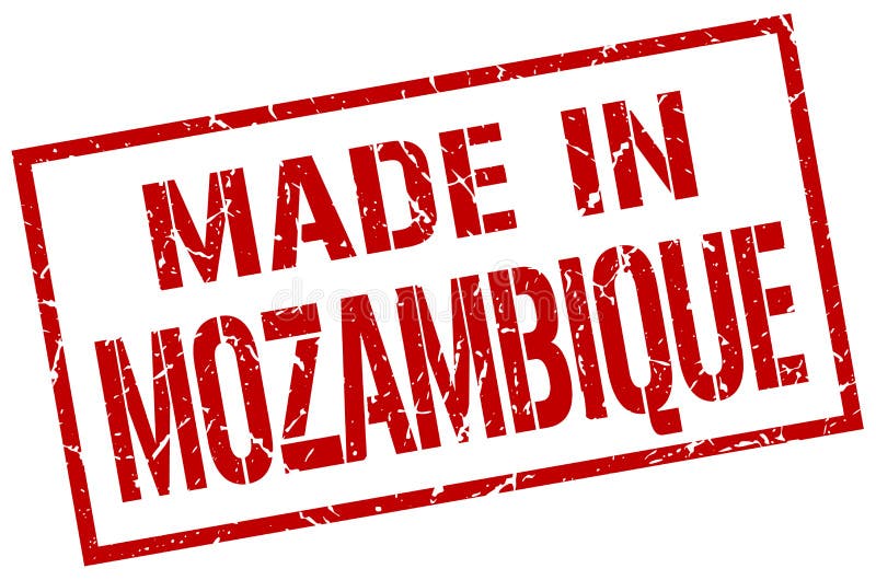 Fatto nel bollo del Mozambico royalty illustrazione gratis