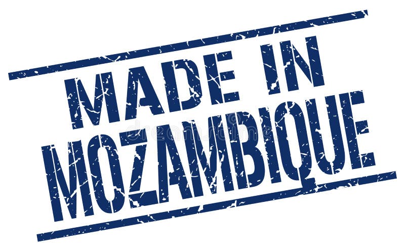 Fatto nel bollo del Mozambico illustrazione vettoriale