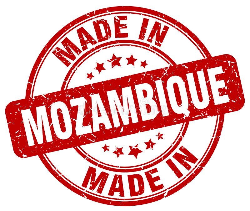 Fatto nel bollo del Mozambico royalty illustrazione gratis
