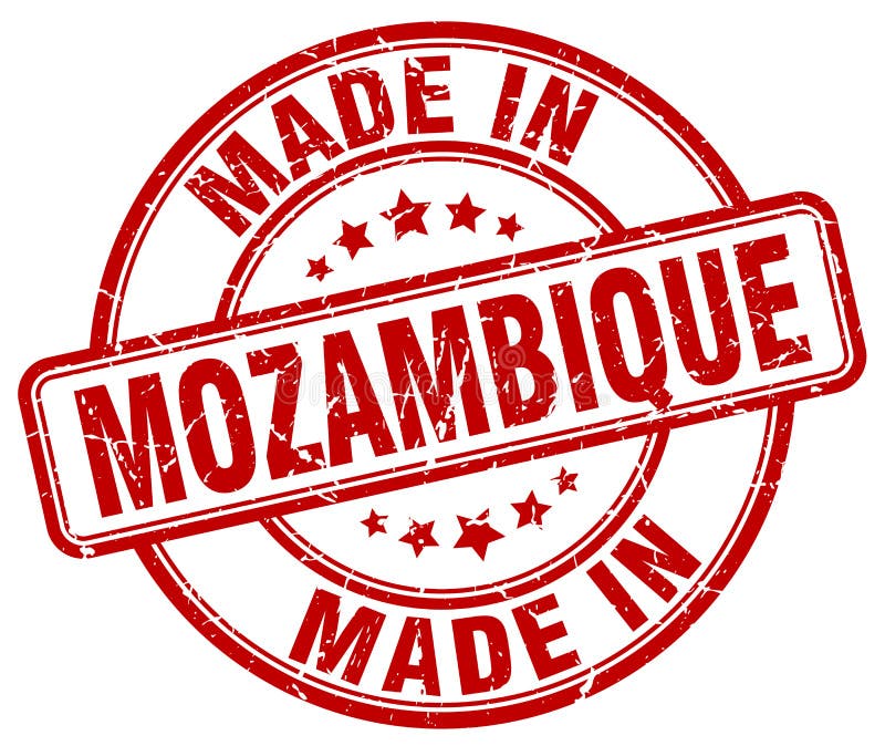 Fatto nel bollo del Mozambico illustrazione vettoriale