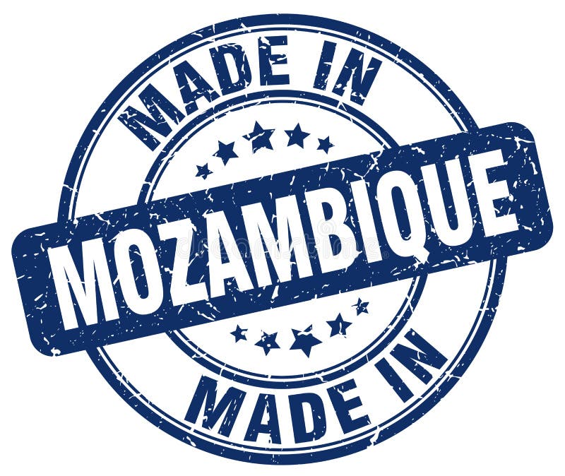 Fatto nel bollo del Mozambico royalty illustrazione gratis
