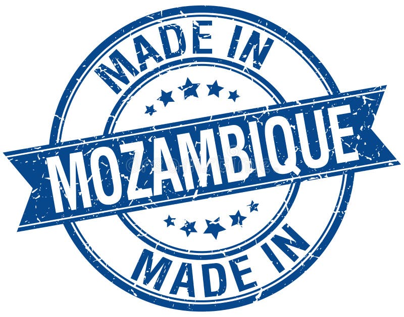 Fatto nel bollo del Mozambico royalty illustrazione gratis