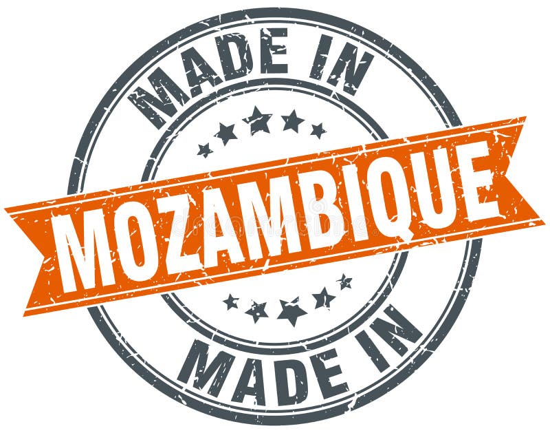 Fatto nel bollo del Mozambico illustrazione vettoriale